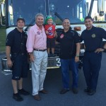 Nick and Mike George with members of Colonial Park Fire Company and future firefighter.
